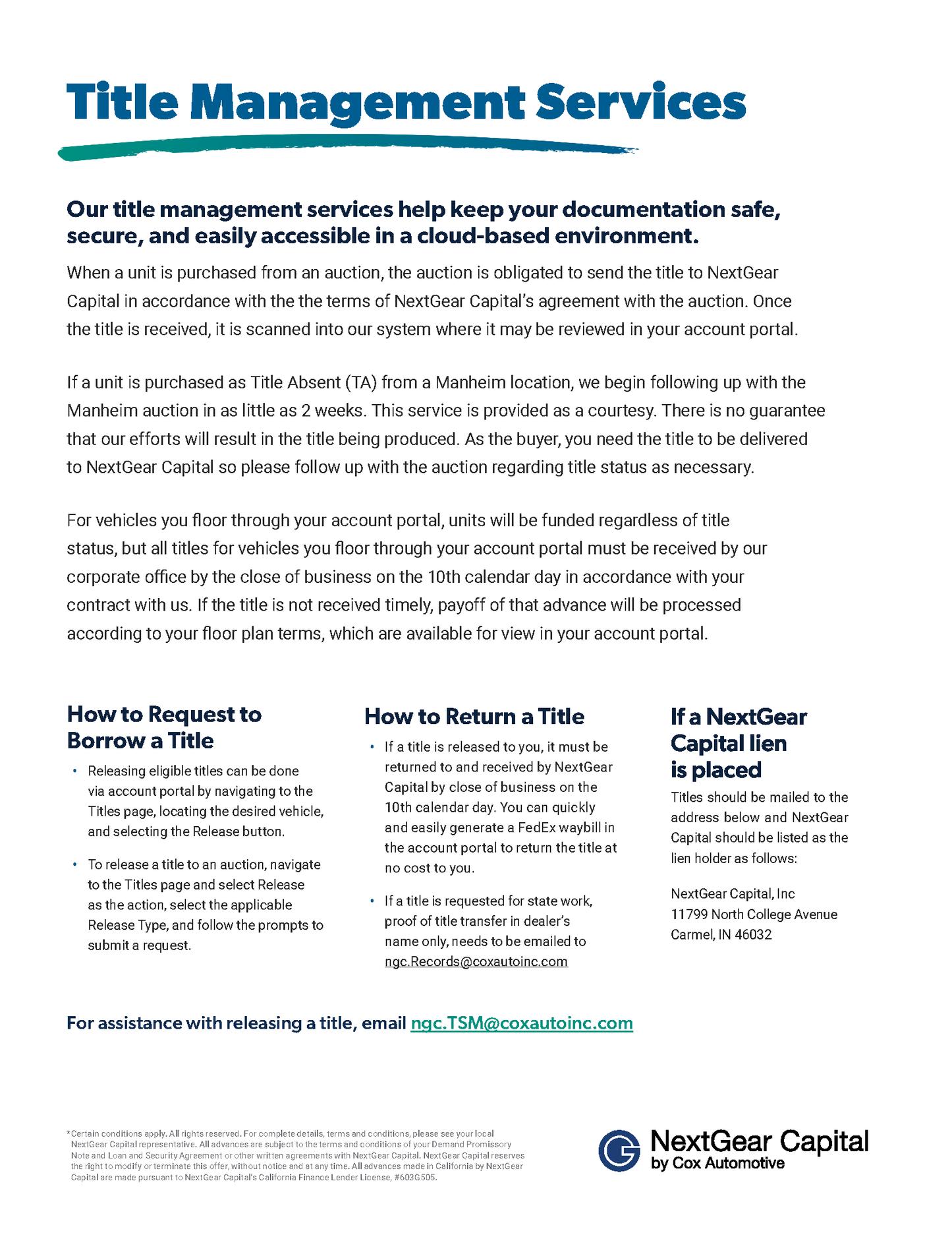 Welcome Packet 2026 - Title Management Services