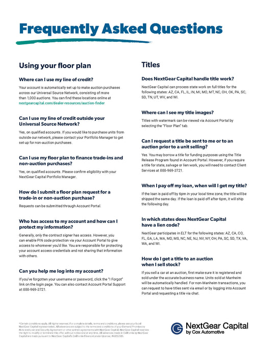 Welcome Packet 2026 - FAQ