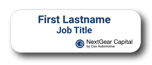 White Gloss Aluminum Name Tag