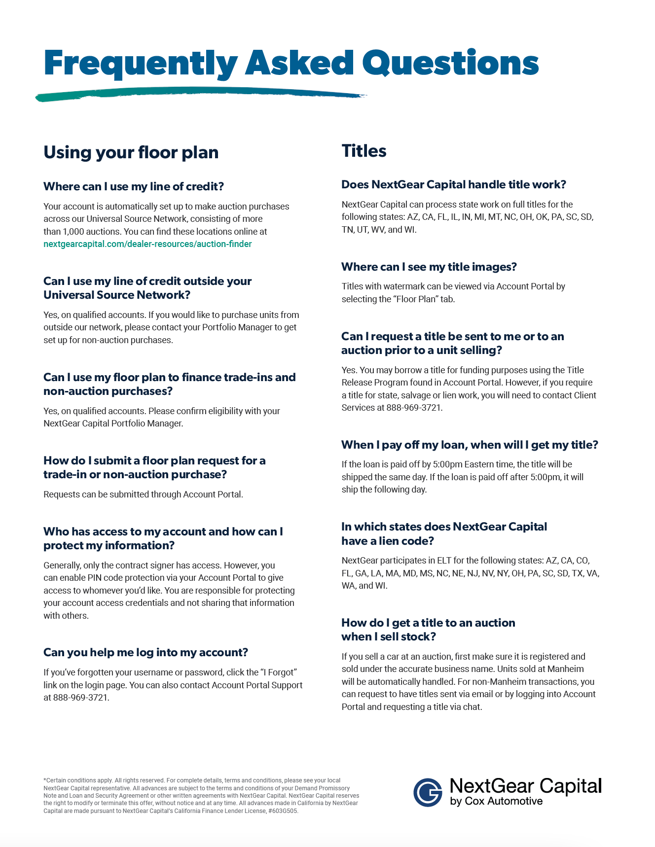 Welcome Packet 2026 - FAQ